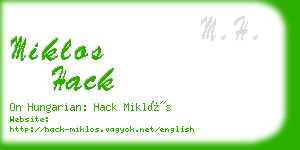miklos hack business card